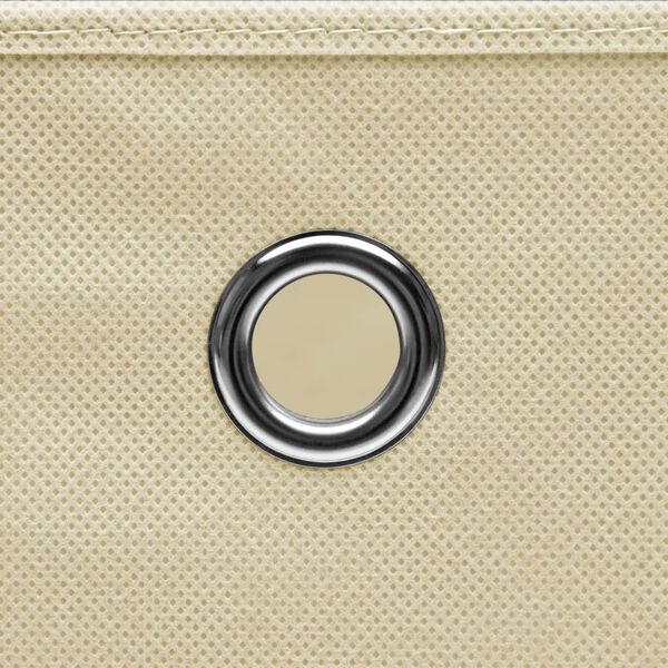 vidaXL 収納ボックス 10点 布製 32x32x32cm クリーム