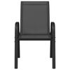 vidaXL スタッキングガーデンチェア 2脚セット ブラック テキスタイル生地