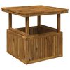 vidaXL 高さ調整可能なソリッドアカシアウッドのガーデンコーヒーテーブル ナチュラル 80.5 x 80 x 75/44.5 cm