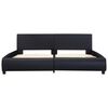 vidaXL ベッドフレーム LEDライト付き ブラック 合成皮革 180x200cm