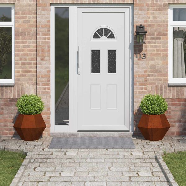 vidaXL プランター 2 pcs 錆 50 x 50 x 40 cm 耐候性スチール