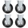 vidaXL 固定キャスター 4点 200mm