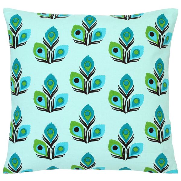 vidaXL クッション2点 柄プリント マルチカラー 40x40cm コットン製