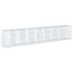 vidaXL 蛇籠バスケット カバー付き 800x100x150cm 亜鉛メッキ鉄