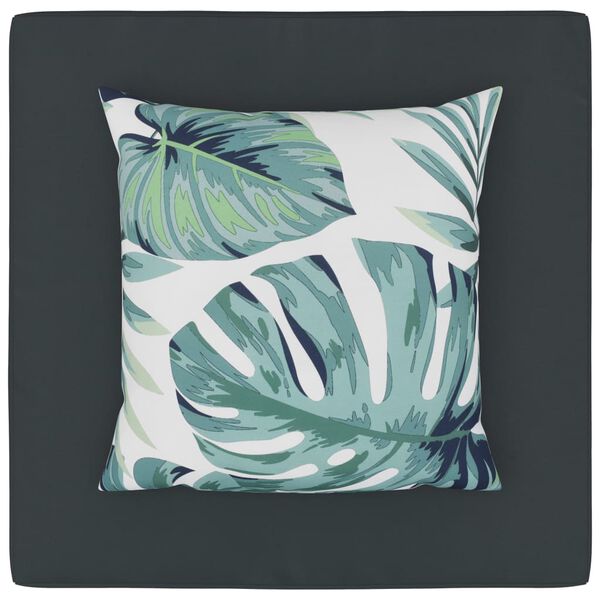 vidaXL フロアパレットソファクッション 2点 アントラシート 布製