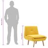 vidaXL スリッパーチェア イエロー 布製