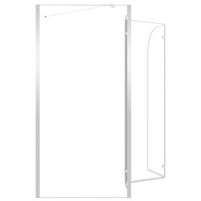 vidaXL 浴室パネル 120x69x130cm 強化ガラス 透明