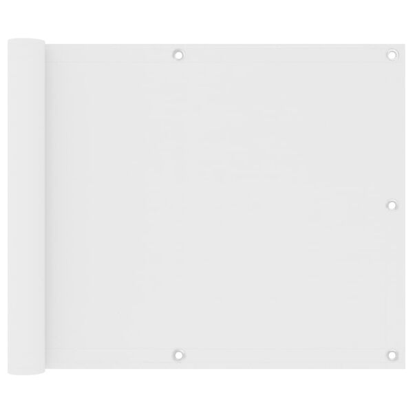 vidaXL バルコニースクリーン ホワイト 75x400cm オックスフォード生地