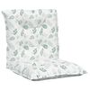 vidaXL ローバックチェアクッション 6点 リーフ柄 ファブリック