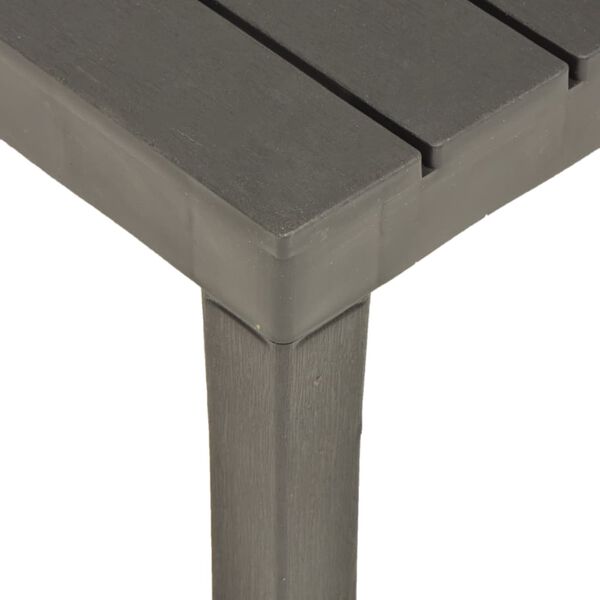 vidaXL ガーデンテーブル 78x78x31cm プラスチック製 アントラシート