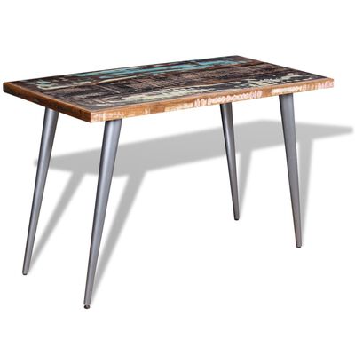 vidaXL ダイニングテーブル 無垢の再生木材 120x60x76 cm