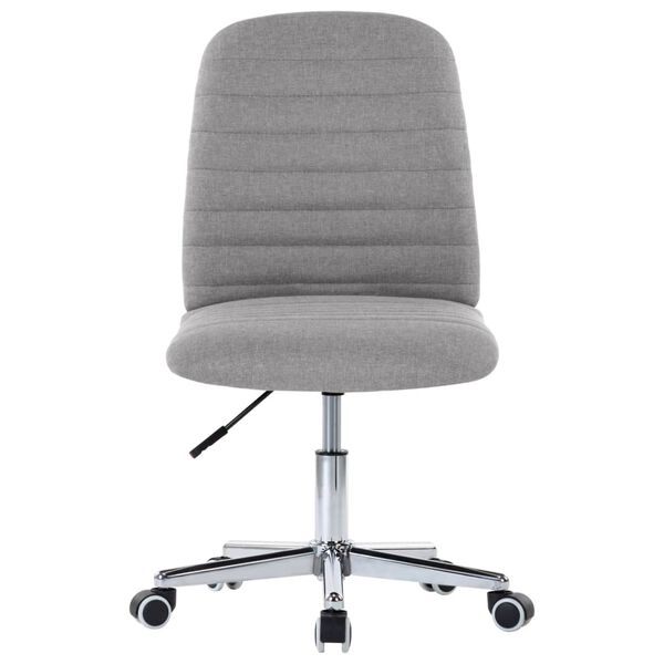 vidaXL ダイニングチェア 6点 ライトグレー 布張り