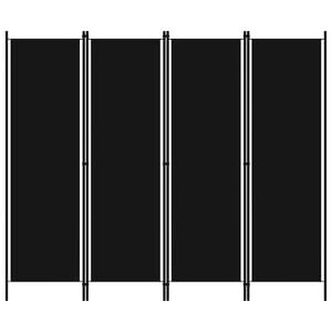 vidaXL 間仕切り パネル4枚 ブラック 200x180cm