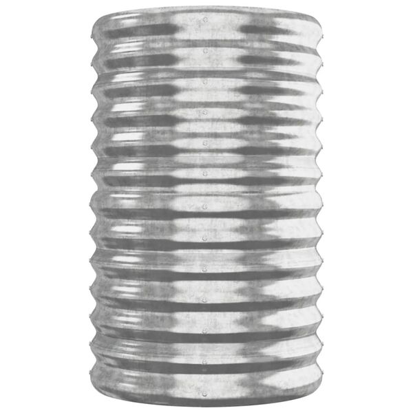 vidaXL ガーデンプランター 亜鉛メッキスチール 260x40x68 cm シルバー