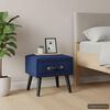 vidaXL ベッドサイドキャビネット ブルー 40x35x40cm ベルベット製