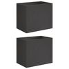 vidaXL ガーデンプランター 2 個 ブラック 50 x 40 x 50 cm 冷間圧延鋼