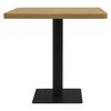 vidaXL ビストロテーブル オークカラー 80x80x75cm MDF＆スチール