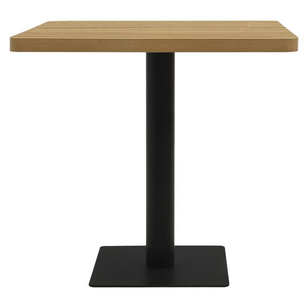 vidaXL ビストロテーブル オークカラー 80x80x75cm MDF＆スチール