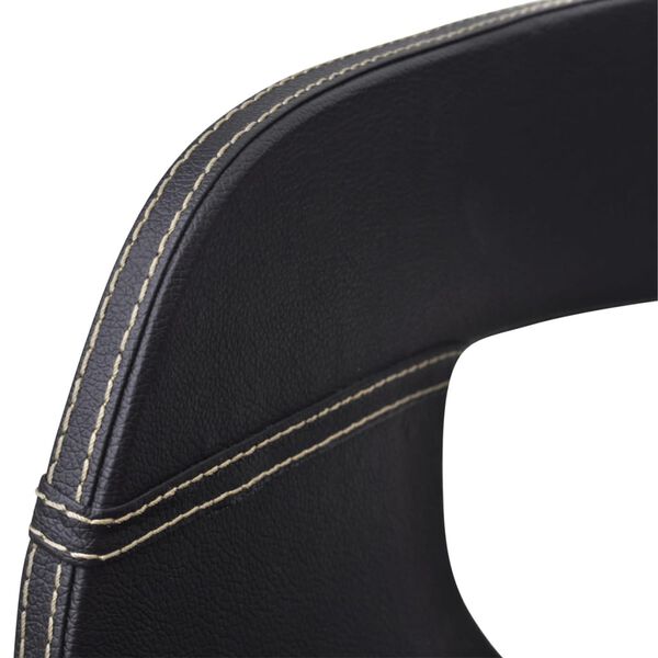 vidaXL ダイニングチェア 2点 ブラック 曲げ木細工＆合成皮革製