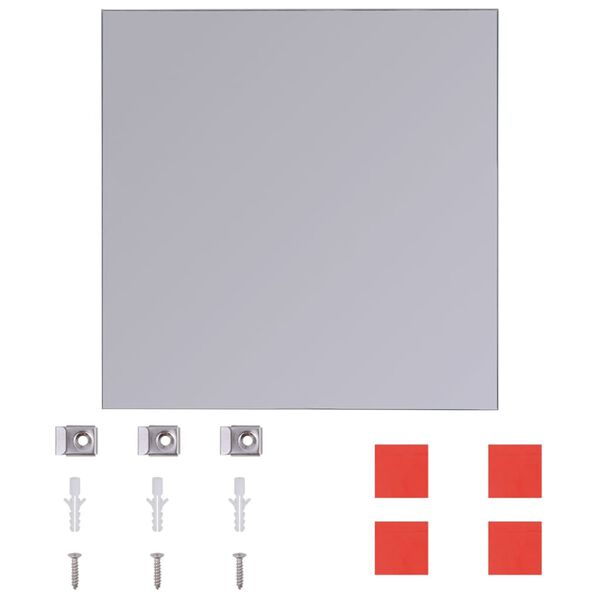 vidaXL フレームレスミラータイル 8点 20.5cm ガラス製