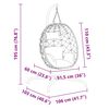 vidaXL ハンギングエッグチェア クッション付き トープ ポリラタン&スチール