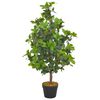 vidaXL 人工観葉植物 月桂樹 (ローレル) ポット付き 90cm グリーン