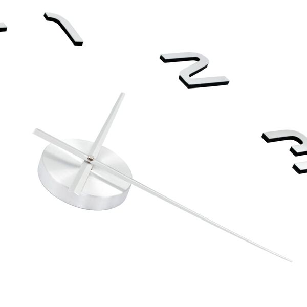 vidaXL 3D壁掛け時計 モダンデザイン 100 cm XXL シルバー