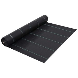 vidaXL 防草シート 2x25 m ブラック PP