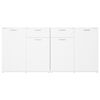 vidaXL サイドボード ホワイト 160x36x75cm エンジニアリングウッド (2x805770)