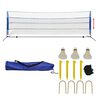 vidaXL バドミントン用ネットセット シャトルコック付き 500x155cm