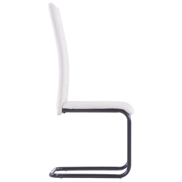 vidaXL カンチレバーダイニングチェア 2点 クリーム 布製