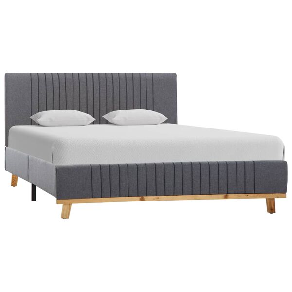 vidaXL ベッドフレーム ライトグレー 布製 120x200cm