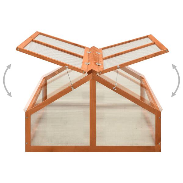 vidaXL 温室 120x80x50cm モミ材