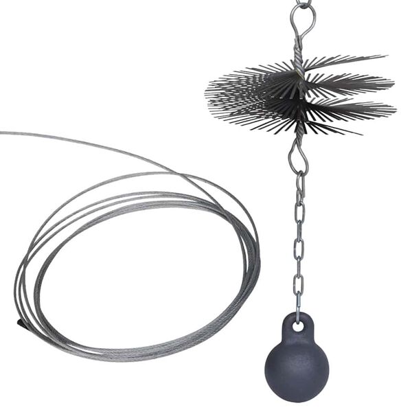 vidaXL 煙突用クリーニングブラシ 丸型 径20cm