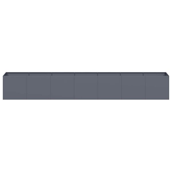 vidaXL プランター アンスラサイト 280x40x40 cm 冷間圧延鋼