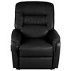 vidaXL TVが見やすいリクライニングチェア ブラック 合成皮革製