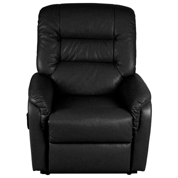 vidaXL TVが見やすいリクライニングチェア ブラック 合成皮革製