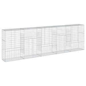 vidaXL 蛇籠バスケット カバー付き 500x50x150cm 亜鉛メッキ鉄