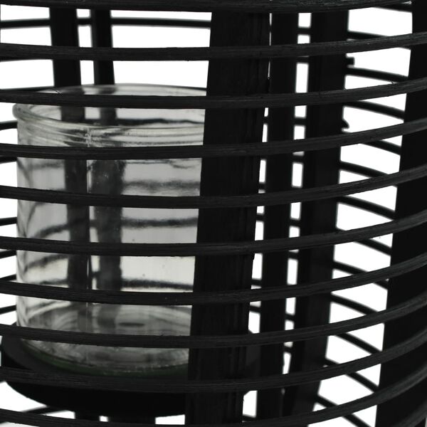 vidaXL 自立式ランタンホルダー バンブー/竹 ブラック