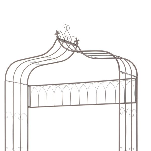 vidaXL ガーデンベンチ 122cm 鉄製 アンティーク ブラウン