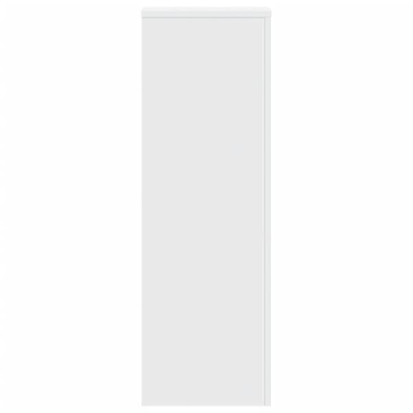 vidaXL プラントスタンド 2個 ホワイト 33x33x100 cm エンジニアードウッド