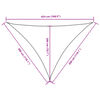 vidaXL サンシェードセイル 3x3x4.24m 三角形 オックスフォード生地 ベージュ