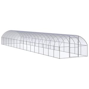vidaXL 屋外鶏小屋 3x16x2 m 亜鉛メッキ鋼製