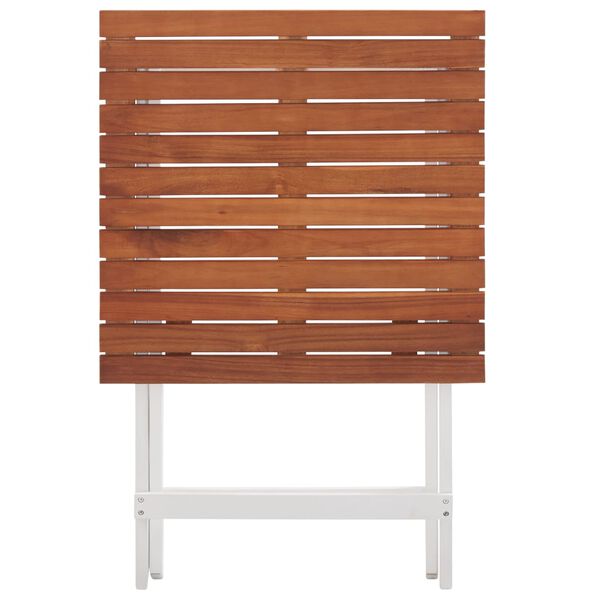 vidaXL ビストロ3点セット アカシア無垢材 ダークブラウン