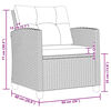 vidaXL ６点ガーデンソファセット クッション付き ラタン ダークグレー