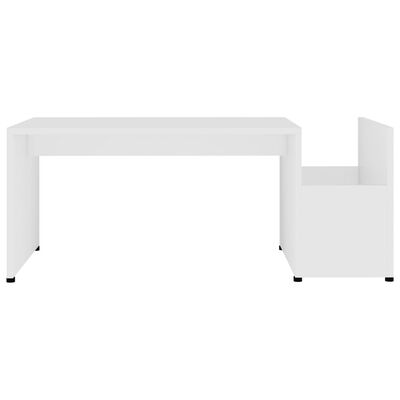 vidaXL コーヒーテーブル 白色 90x45x35cm パーティクルボード