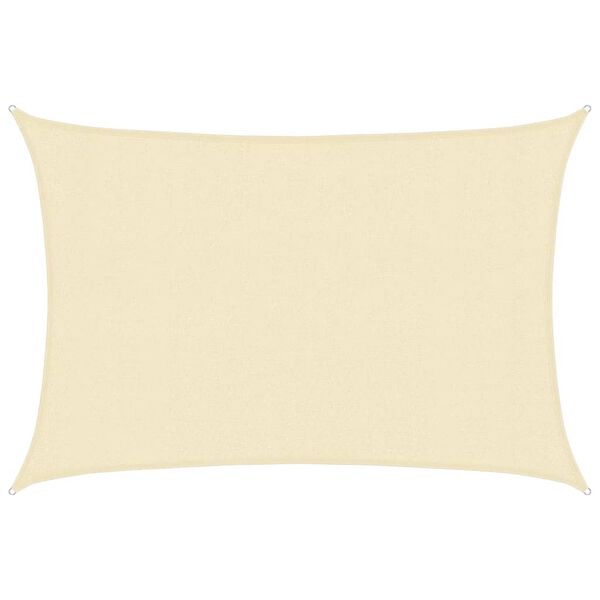 vidaXL サンシェードセイル 160g/m² クリーム 3x5m 高密度ポリエチレン