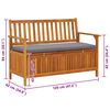vidaXL ガーデン収納ベンチ 120cm アカシア無垢材