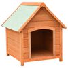 vidaXL 犬小屋 マツ＆モミ無垢材 72x85x82cm