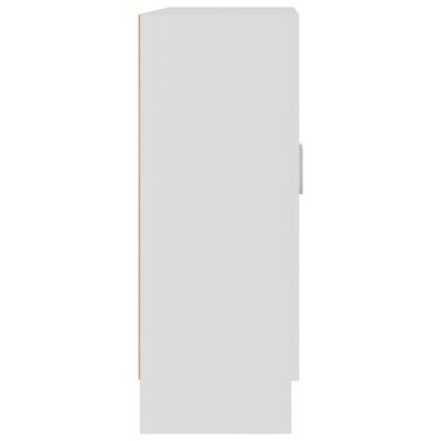 vidaXL ディスプレイキャビネット ホワイト 82.5x30.5x80cm パーティクルボード